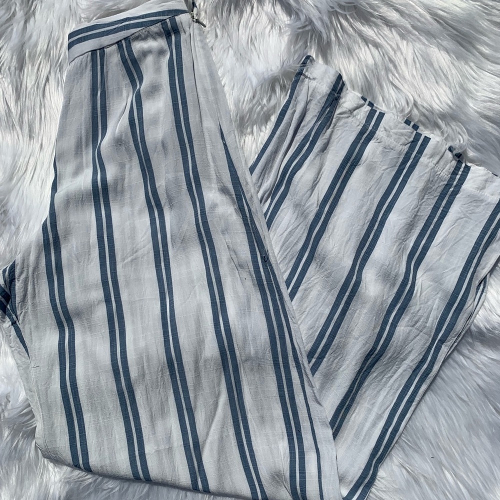Blue and white stripped pants